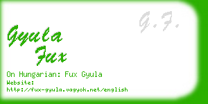 gyula fux business card